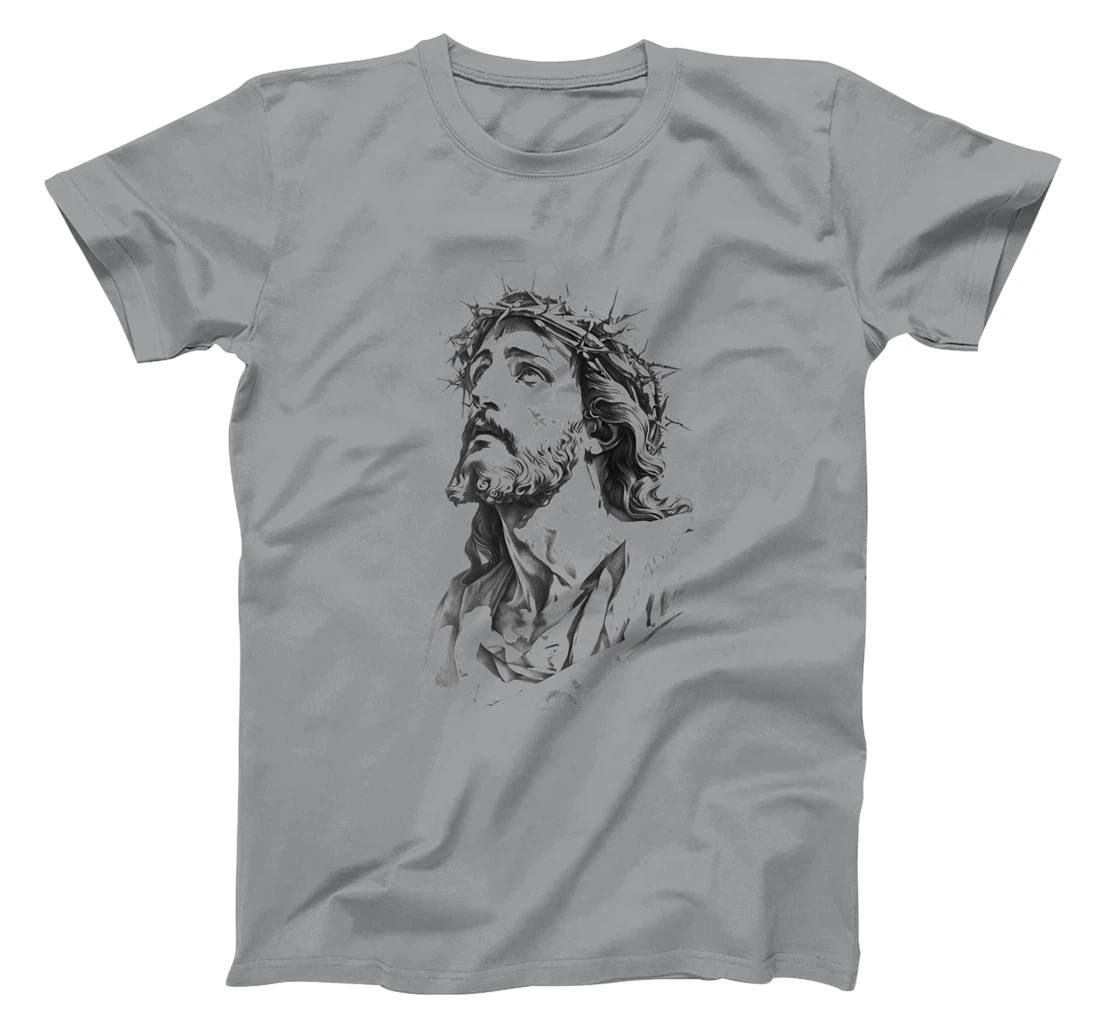 Jesus with Crown of Thorns, Jesus T-Shirt Jesus God's Son Premium T-Shirt
