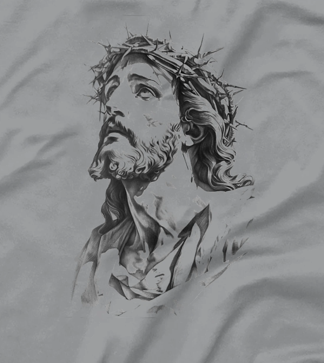 Jesus with Crown of Thorns, Jesus T-Shirt Jesus God's Son T-Shirt