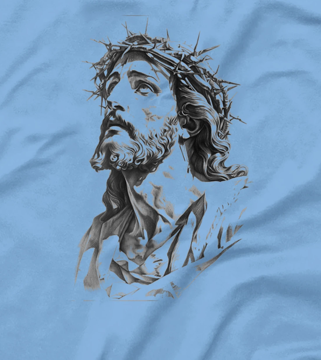 Jesus with Crown of Thorns, Jesus T-Shirt Jesus God's Son Premium T-Shirt