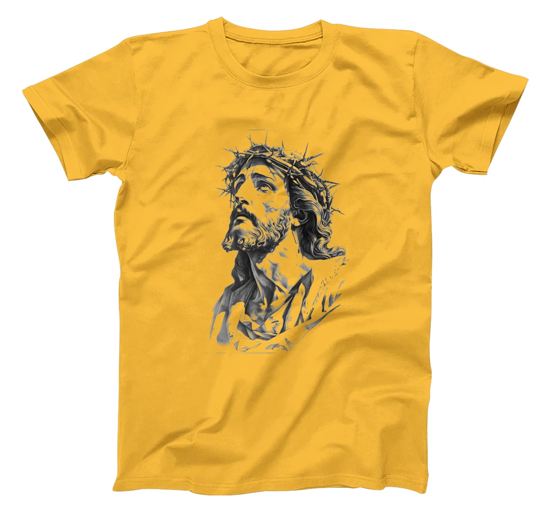 Jesus with Crown of Thorns, Jesus T-Shirt Jesus God's Son Premium T-Shirt