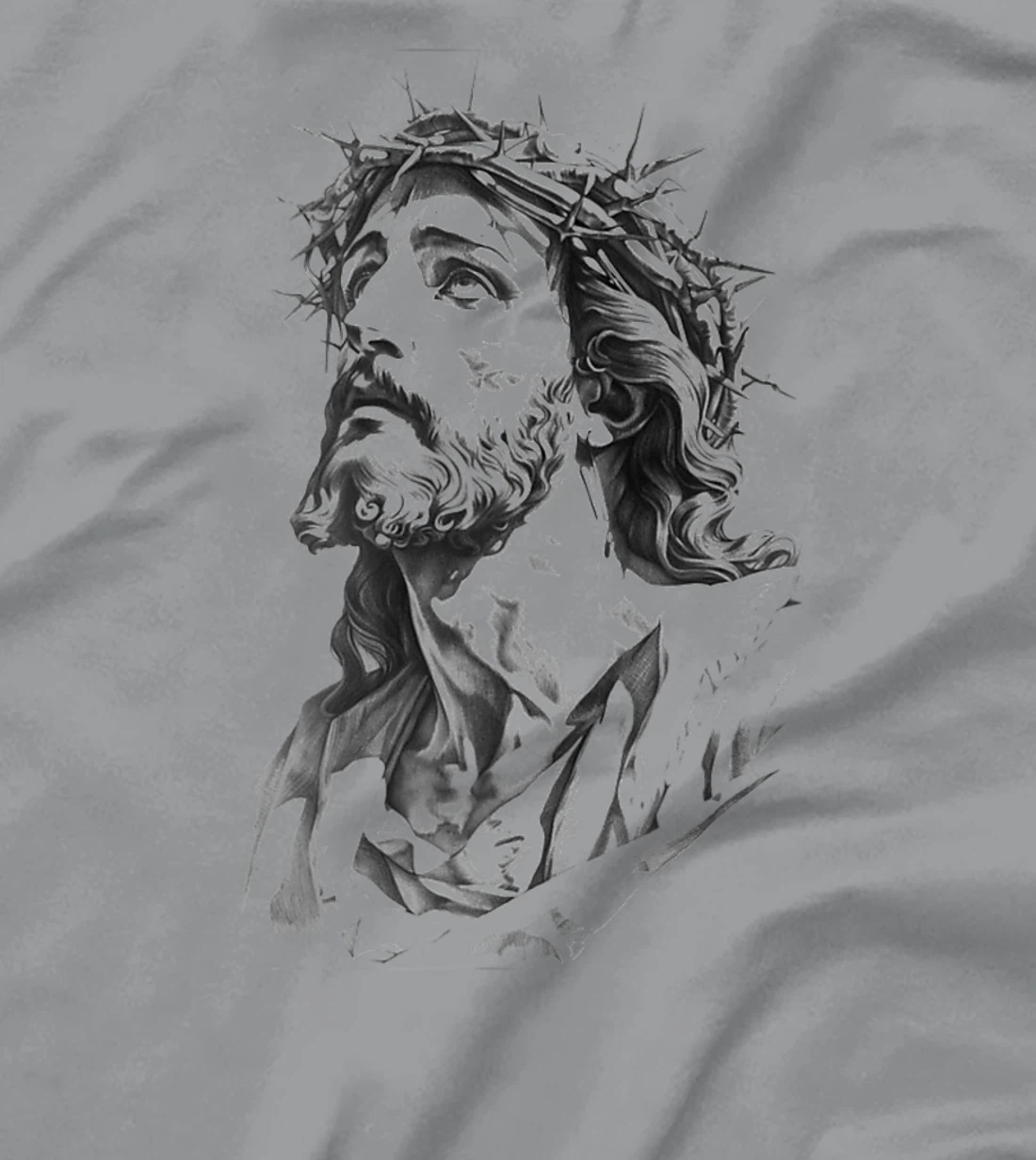 Jesus with Crown of Thorns, Jesus T-Shirt Jesus God's Son Premium T-Shirt