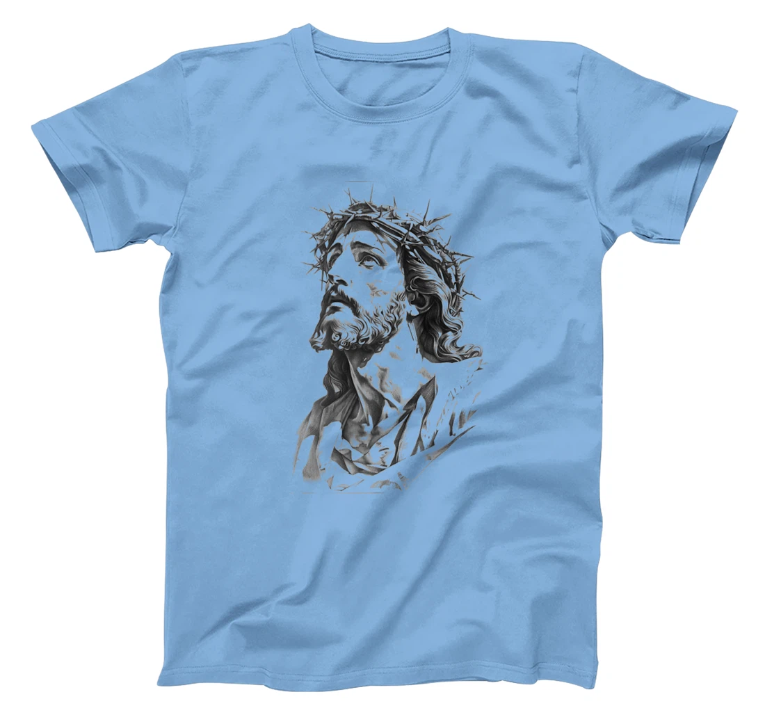Jesus with Crown of Thorns, Jesus T-Shirt Jesus God's Son Premium T-Shirt