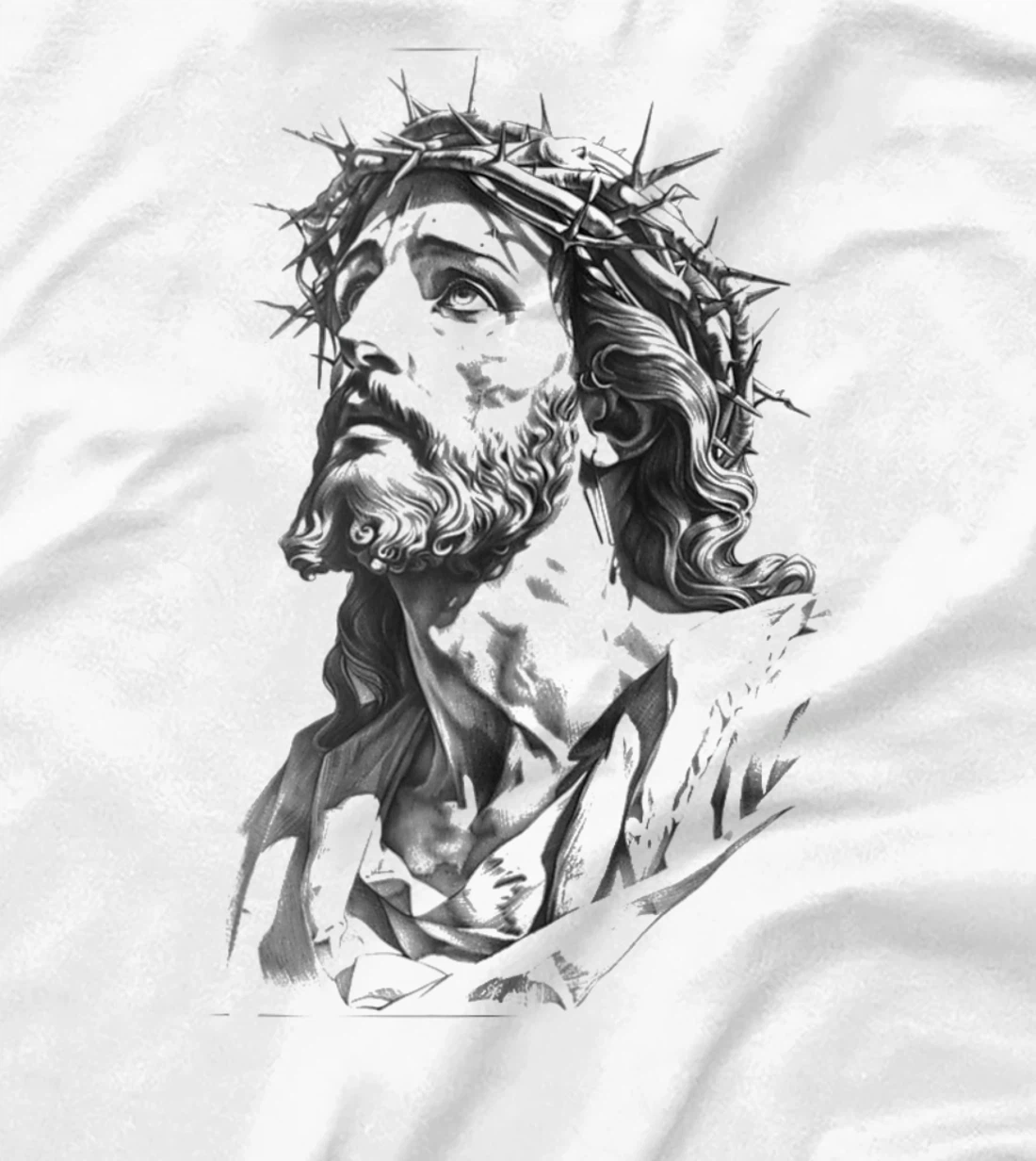 Jesus with Crown of Thorns, Jesus T-Shirt Jesus God's Son T-Shirt
