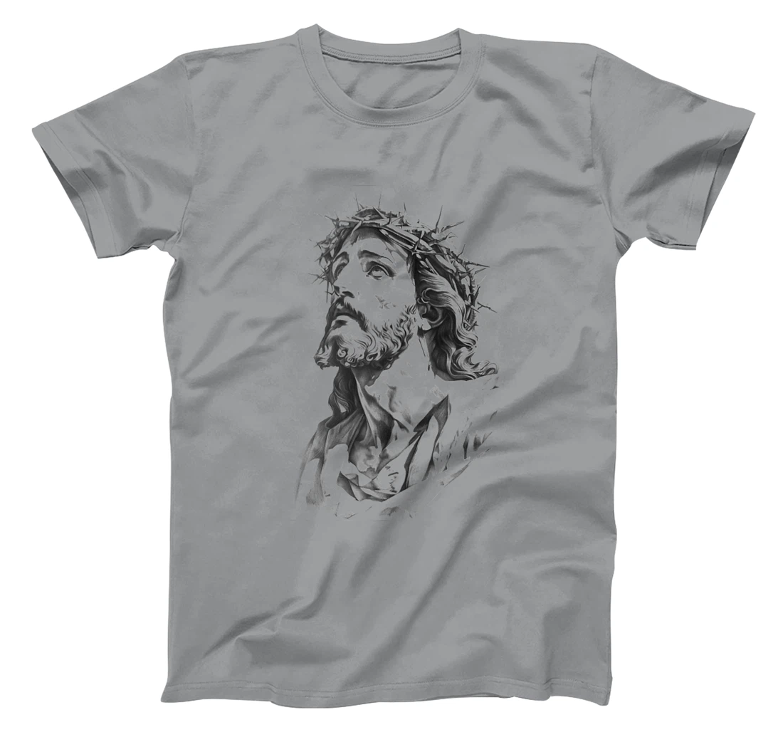 Jesus with Crown of Thorns, Jesus T-Shirt Jesus God's Son T-Shirt