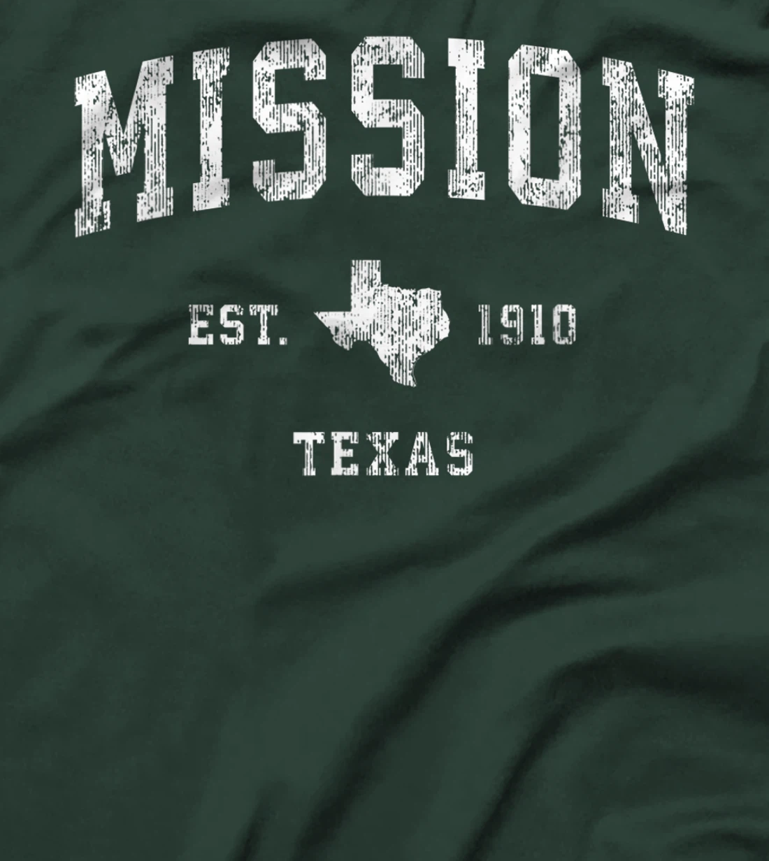 Womens Mission Texas TX Vintage Athletic Sports Design T-Shirt