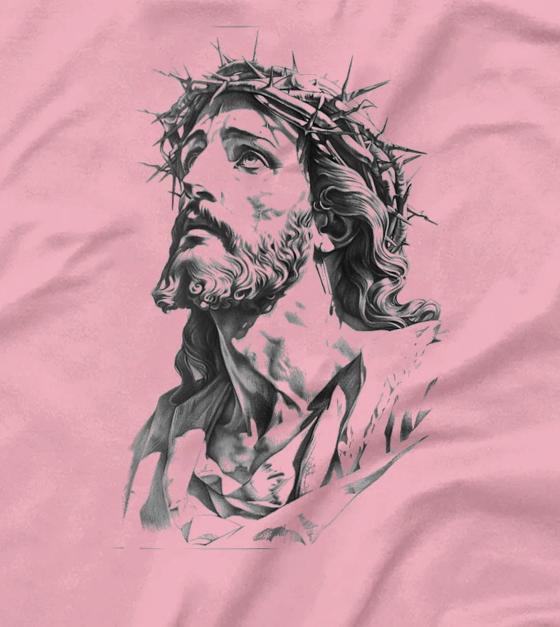 Jesus with Crown of Thorns, Jesus T-Shirt Jesus God's Son T-Shirt