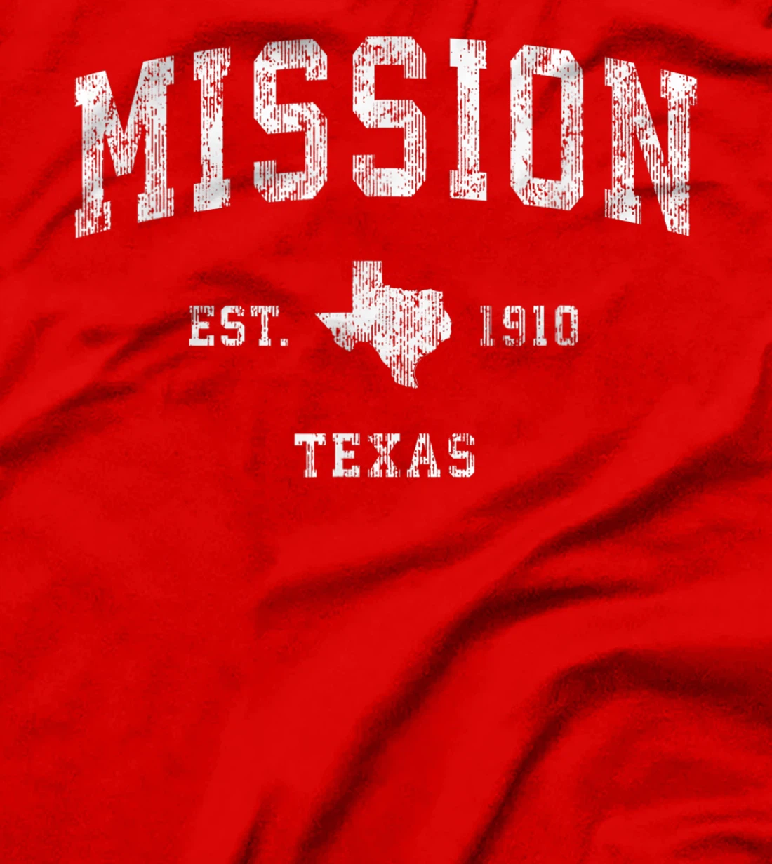 Womens Mission Texas TX Vintage Athletic Sports Design T-Shirt