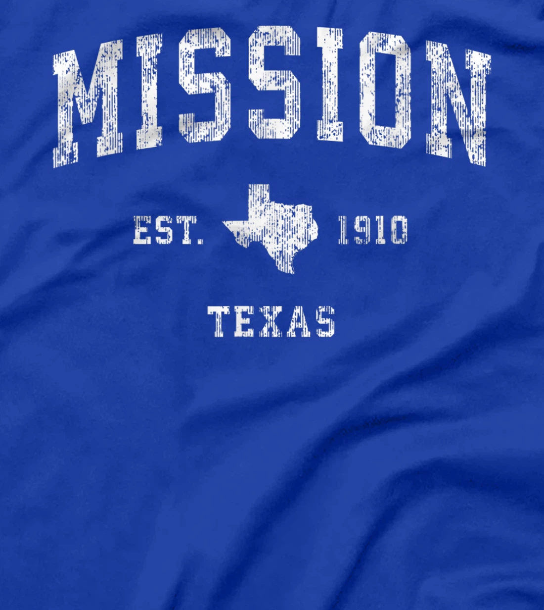 Womens Mission Texas TX Vintage Athletic Sports Design T-Shirt