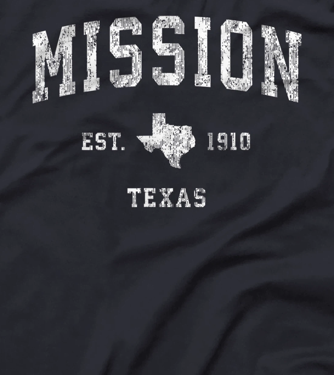 Womens Mission Texas TX Vintage Athletic Sports Design T-Shirt