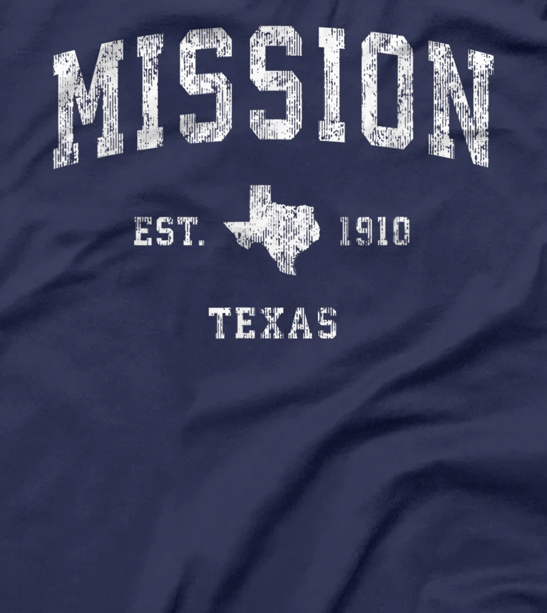Womens Mission Texas TX Vintage Athletic Sports Design T-Shirt