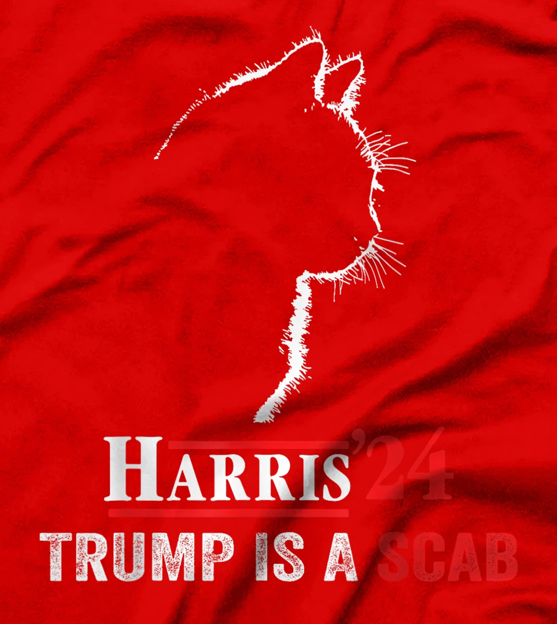 Donald Trump Is A Scab Vote Harris Valz Cat Lady T-Shirt
