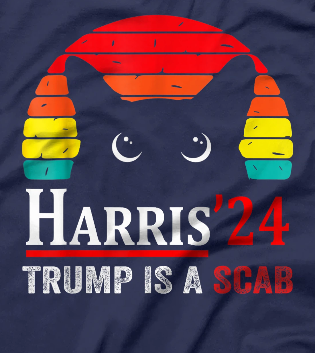 Donald Trump Is A Scab Vote Harris Valz Cat Lady T-Shirt