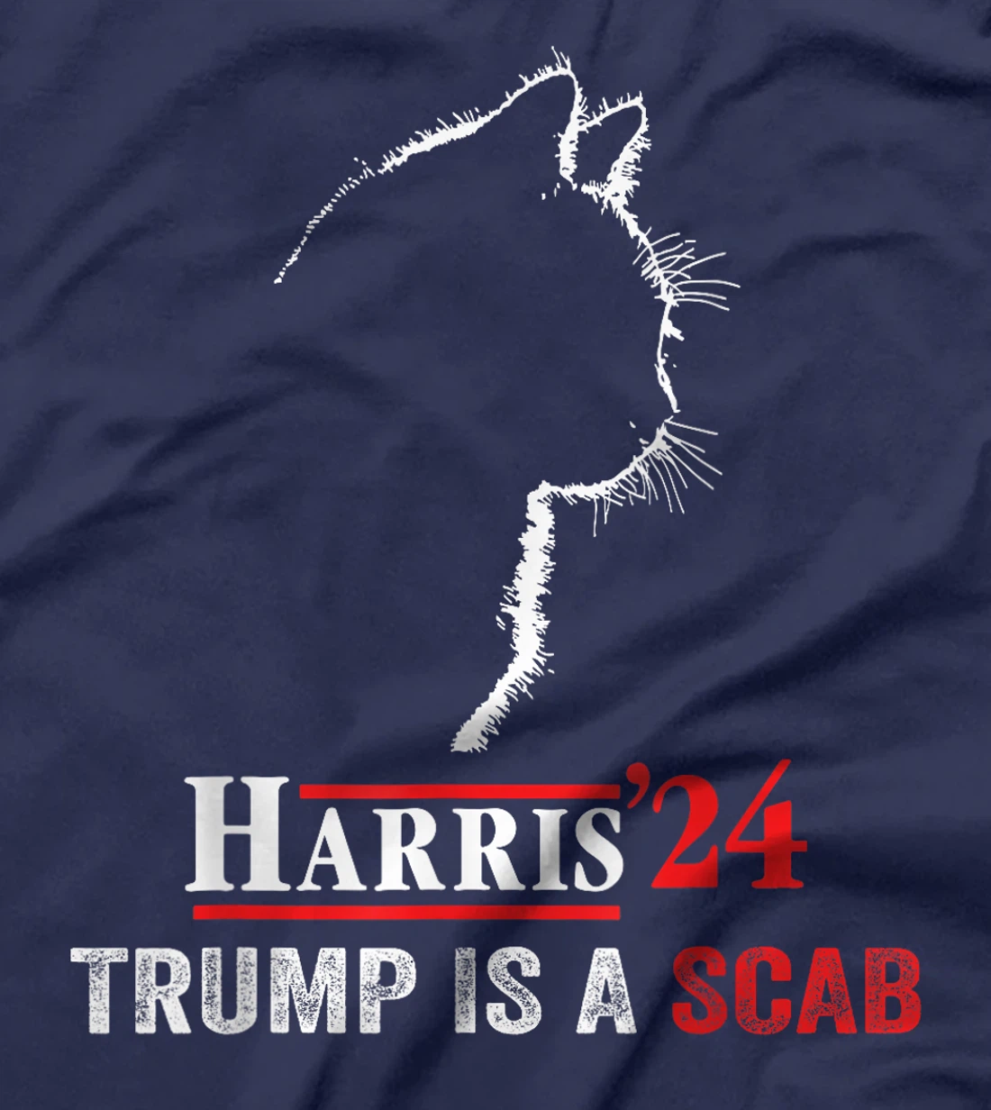 Donald Trump Is A Scab Vote Harris Valz Cat Lady T-Shirt