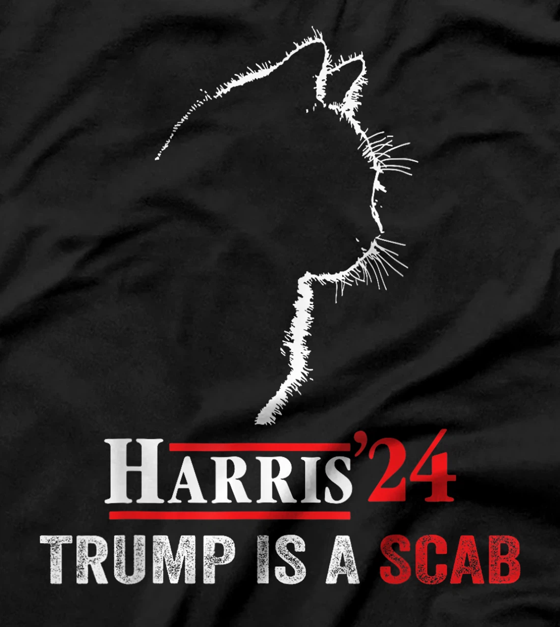 Donald Trump Is A Scab Vote Harris Valz Cat Lady T-Shirt