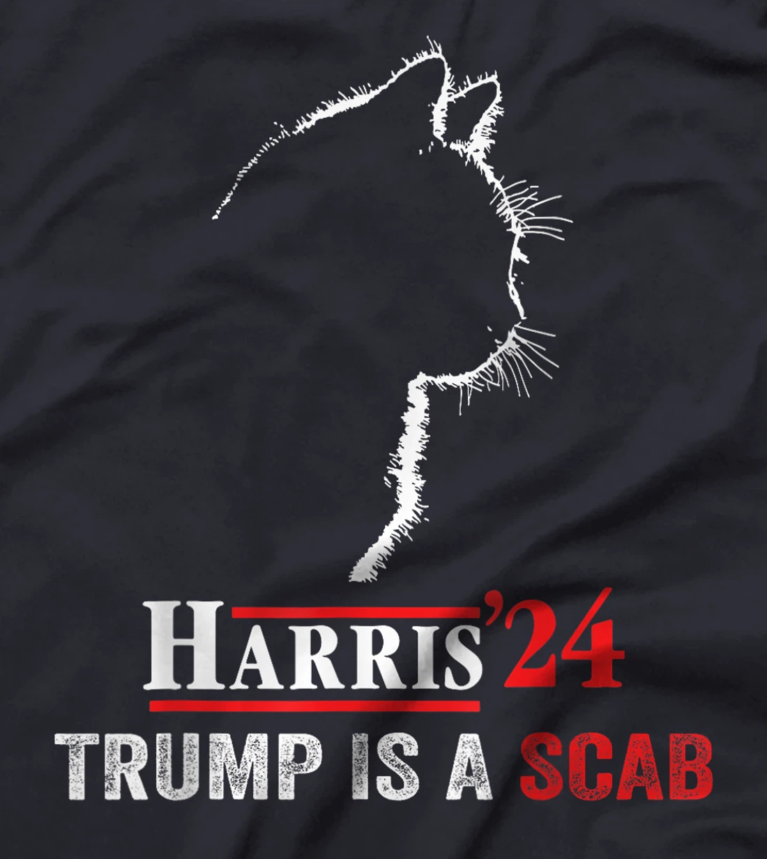 Donald Trump Is A Scab Vote Harris Valz Cat Lady T-Shirt