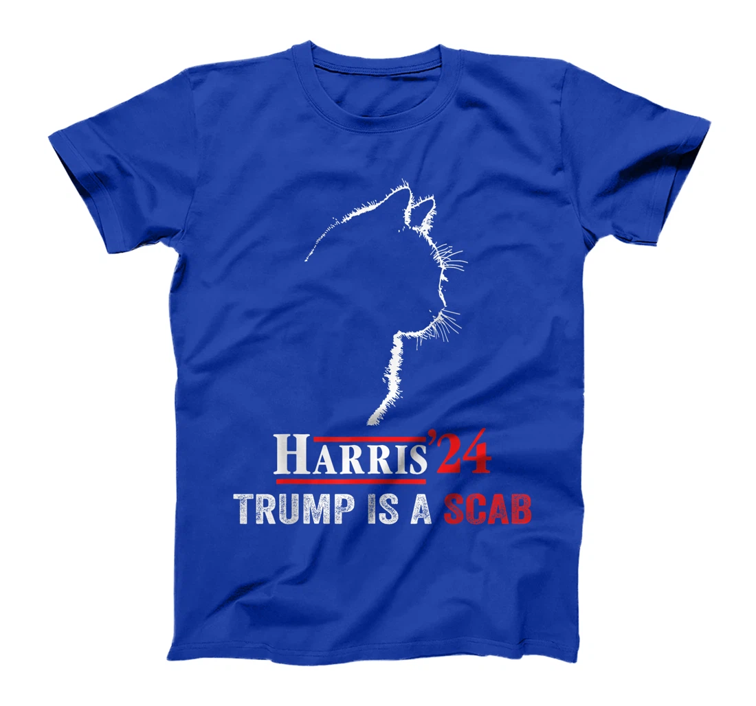 Donald Trump Is A Scab Vote Harris Valz Cat Lady T-Shirt
