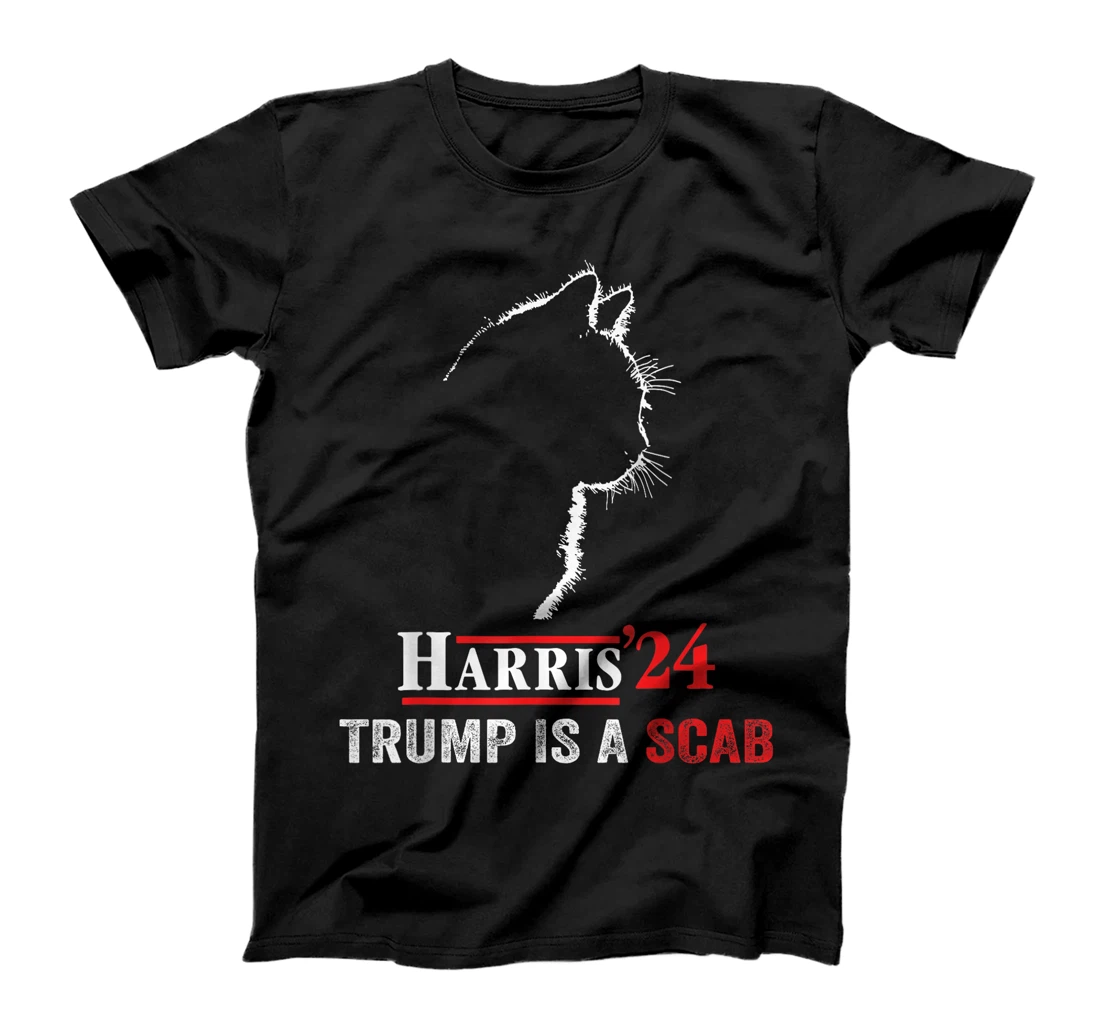 Donald Trump Is A Scab Vote Harris Valz Cat Lady T-Shirt
