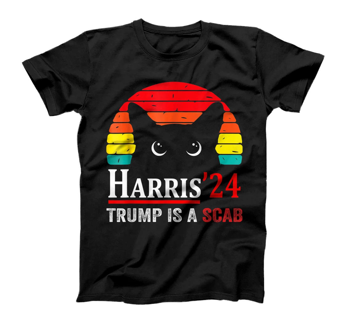 Donald Trump Is A Scab Vote Harris Valz Cat Lady T-Shirt