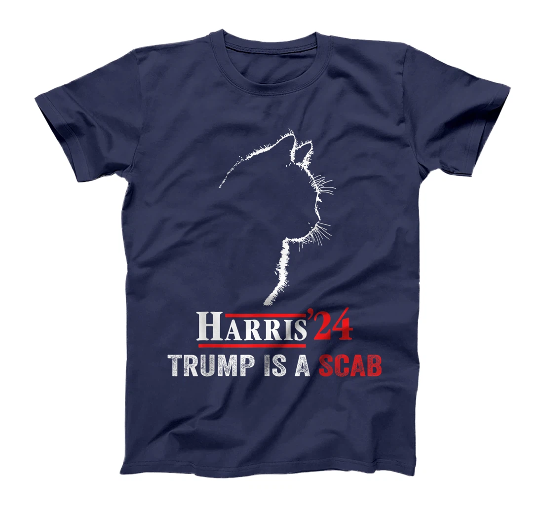 Donald Trump Is A Scab Vote Harris Valz Cat Lady T-Shirt