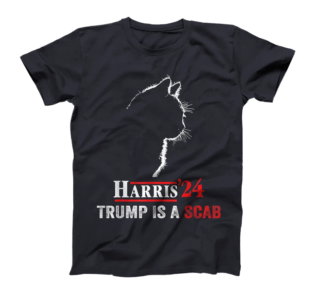 Donald Trump Is A Scab Vote Harris Valz Cat Lady T-Shirt
