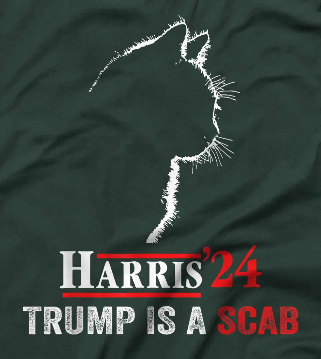 Donald Trump Is A Scab Vote Harris Valz Cat Lady T-Shirt