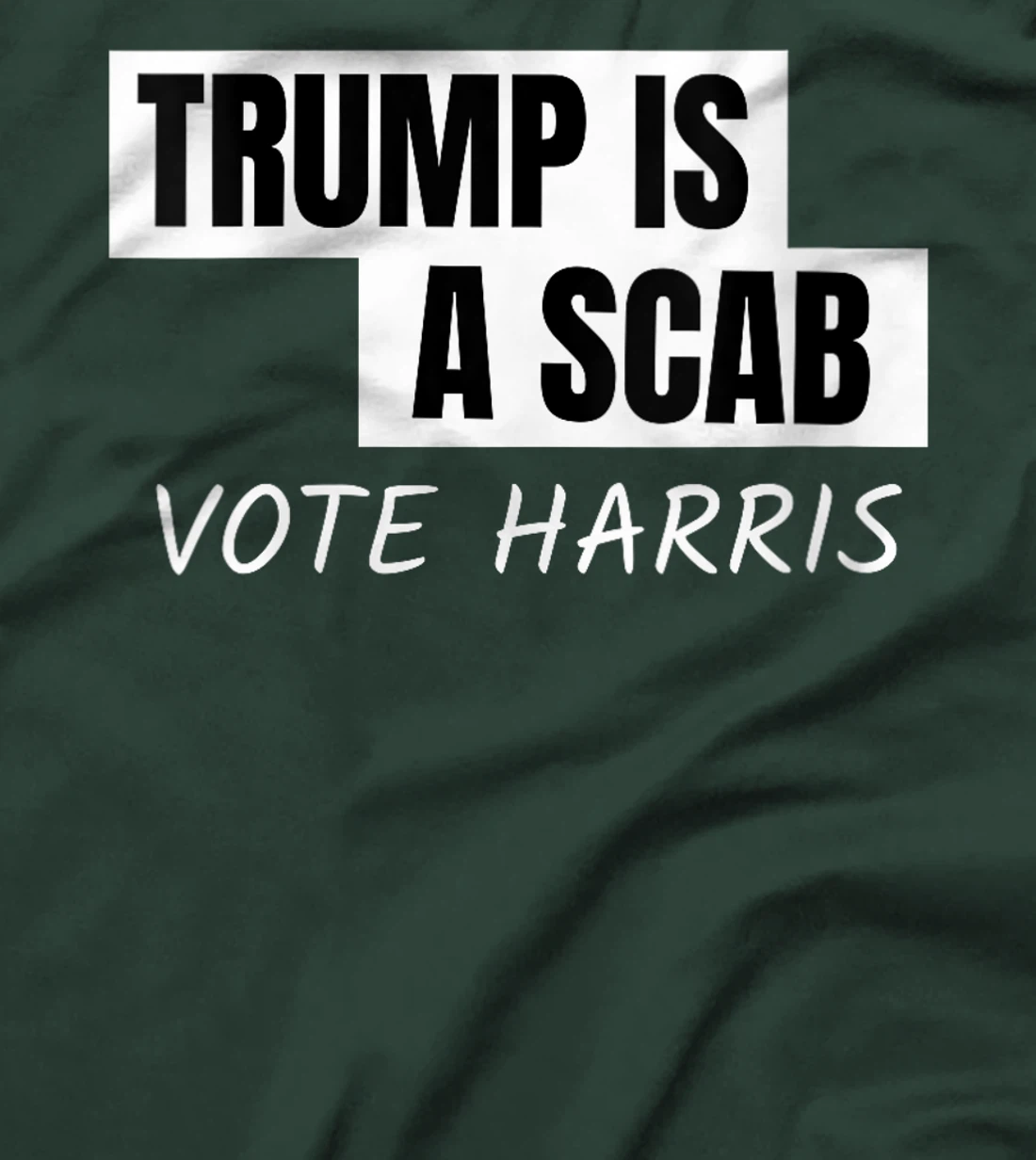 Womens Donald Trump is a SCAB Vote Harris T-Shirt
