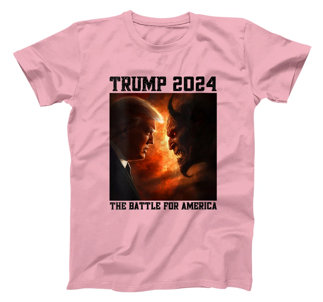 Womens President Trump Versus Devil Last Hope Battle For America T-Shirt
