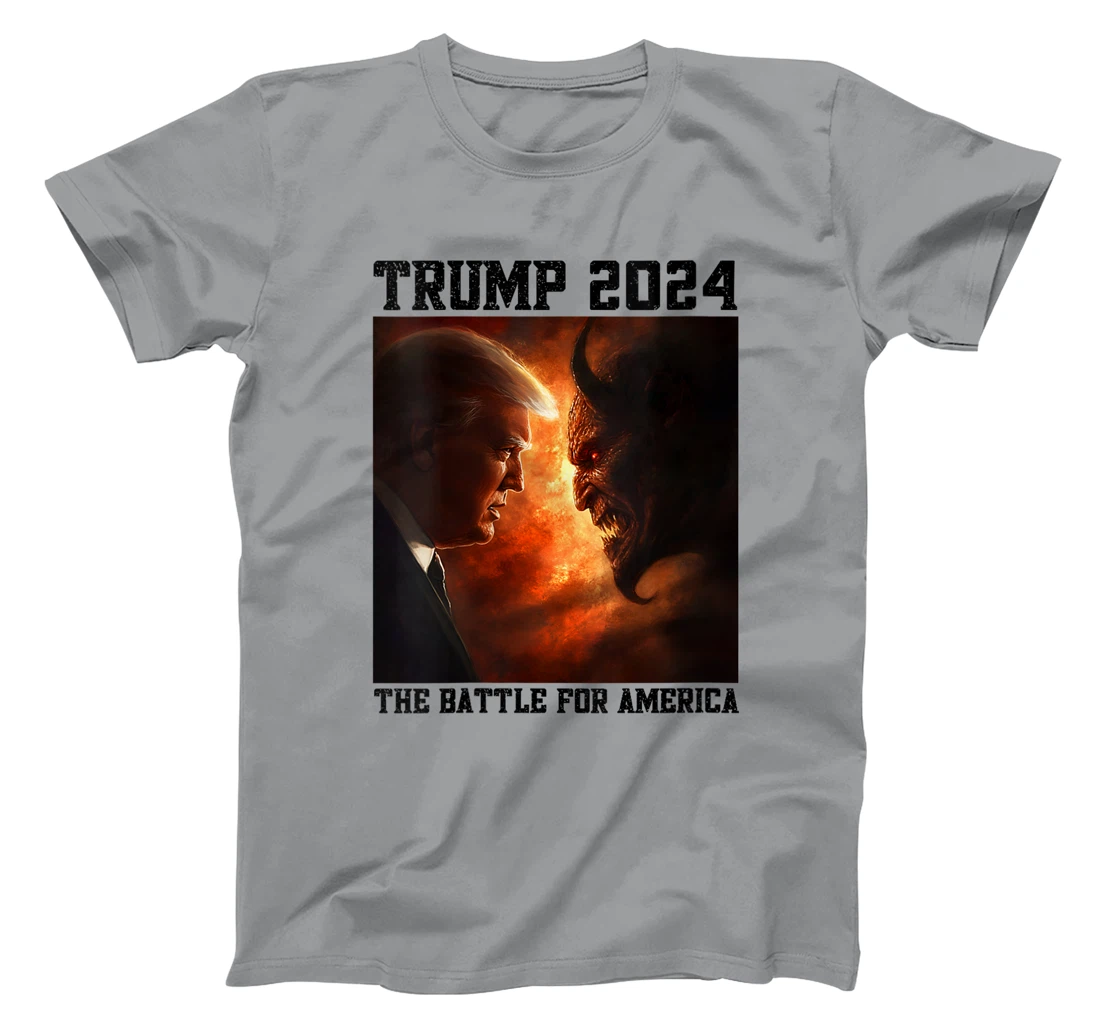 Womens President Trump Versus Devil Last Hope Battle For America T-Shirt