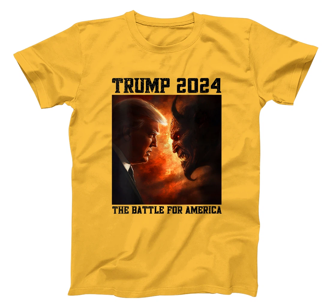 Womens President Trump Versus Devil Last Hope Battle For America T-Shirt