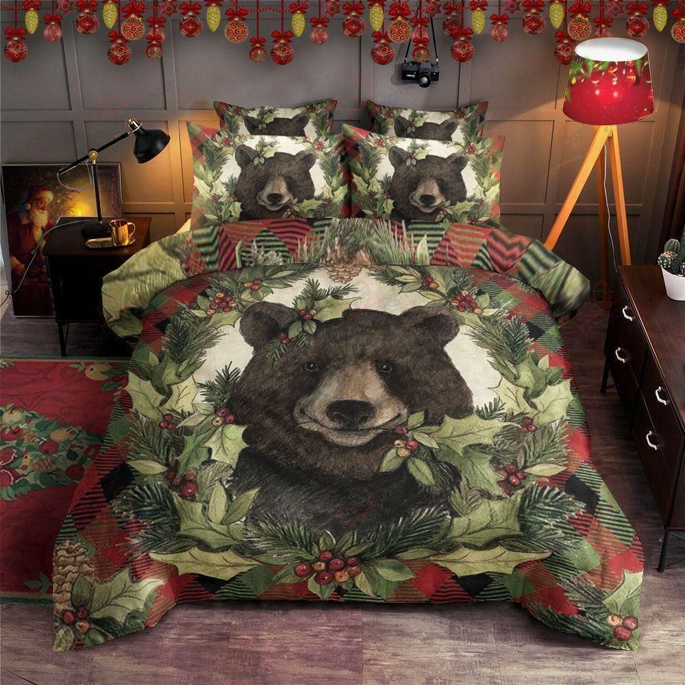 Bear Christmas - Bedding Set, Duvet Cover, Quilt, Pillow, Blanket