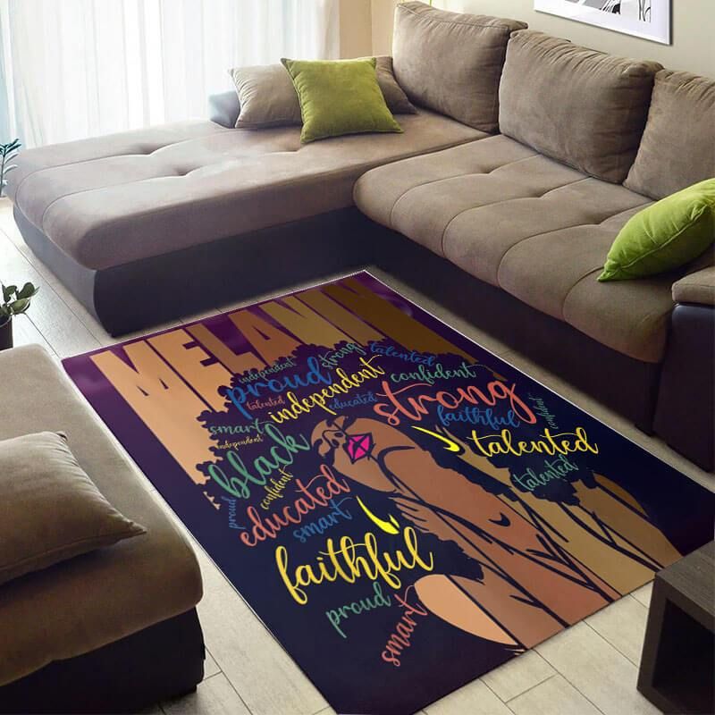 Faithful Talented Strong Melanin African American - Rug, Doormat, Bath Mat