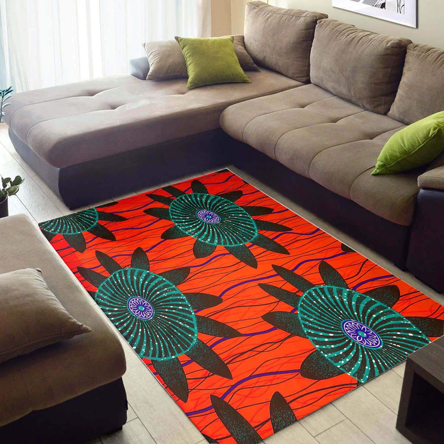 Trendy African Themed Afrocentric Pattern Art - Rug, Doormat, Bath Mat