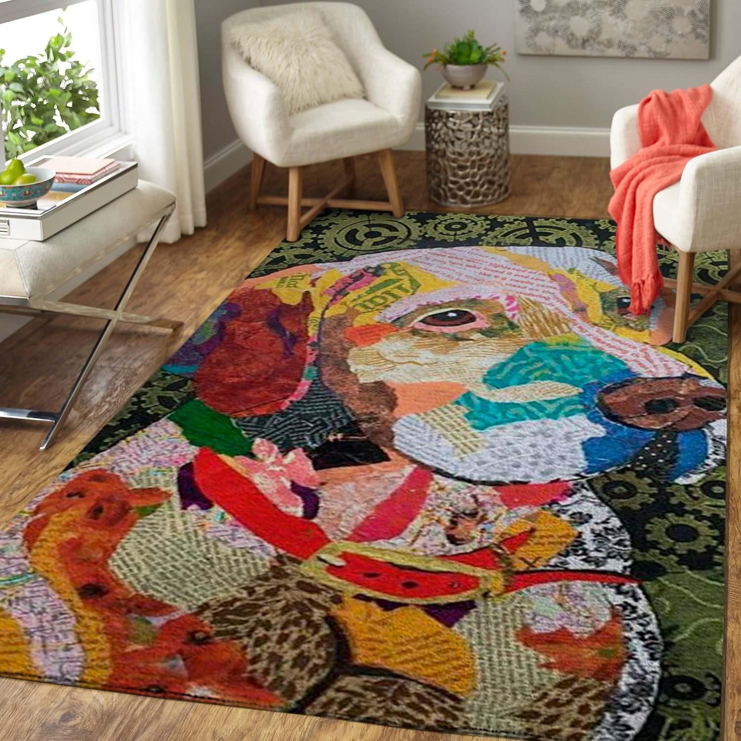 Colorful Dog Area Rug - Rug, Doormat, Bath Mat