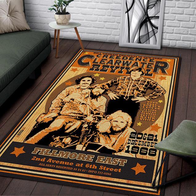 Creedence Clearwater Revival Fillmore East Area Rug - Rug, Doormat, Bath Mat