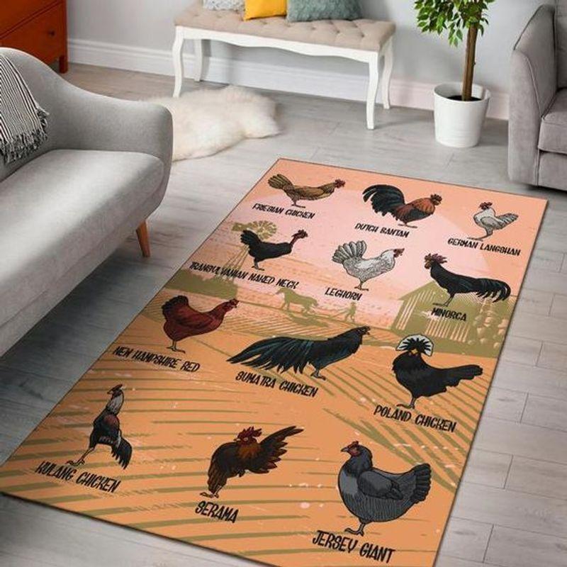 Chicken Chart Rectangle Rug - Rug, Doormat, Bath Mat