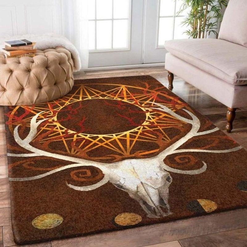 Deer Skull Rectangle Rug - Rug, Doormat, Bath Mat