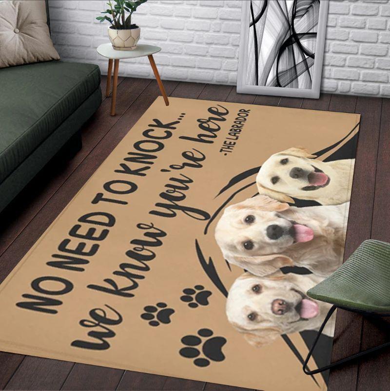 Labrador We Know Youre Here Rectangle Rug - Rug, Doormat, Bath Mat