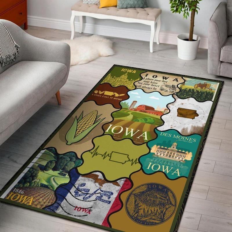 Iowa Rectangle Rug - Rug, Doormat, Bath Mat