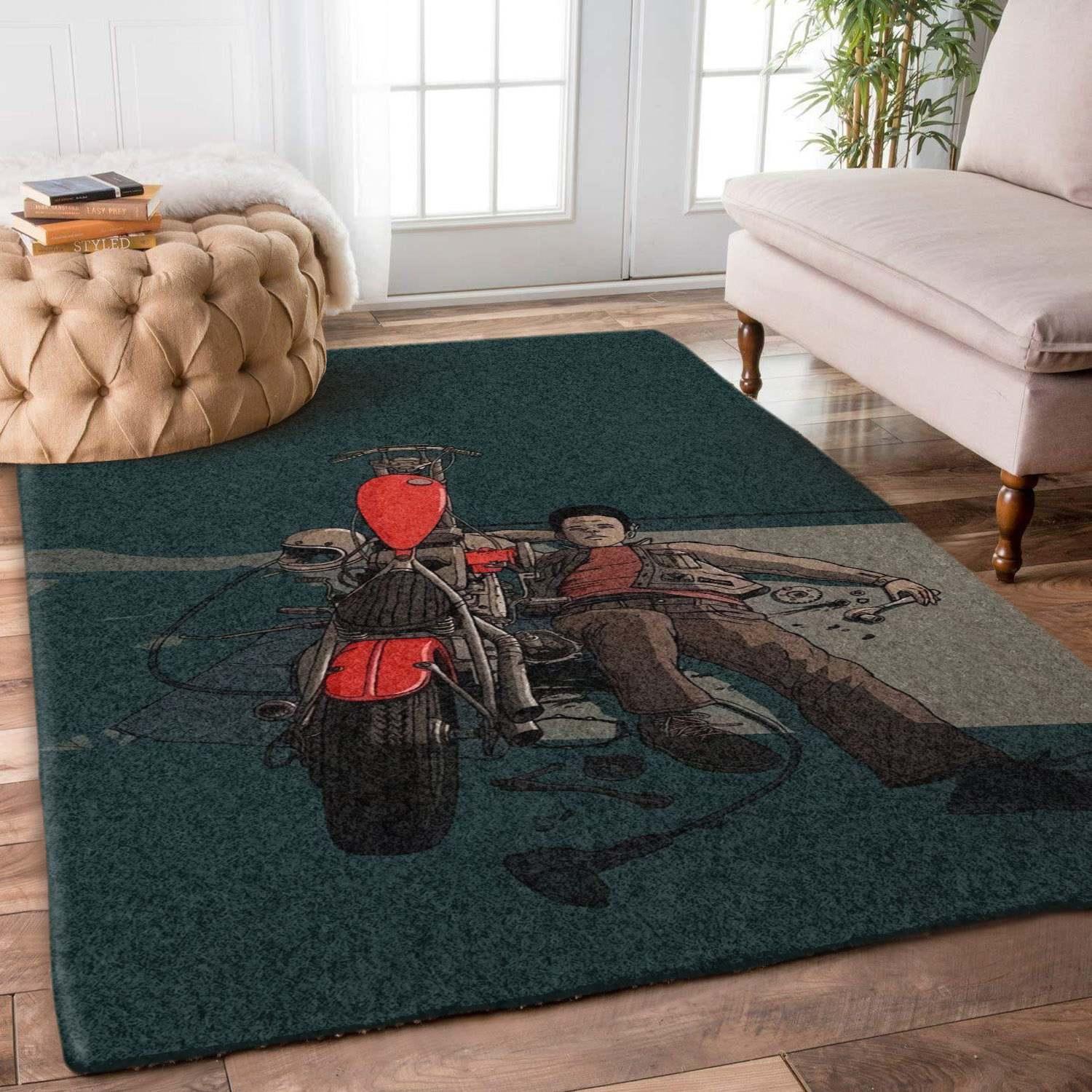 Motorbike Rug - Rug, Doormat, Bath Mat