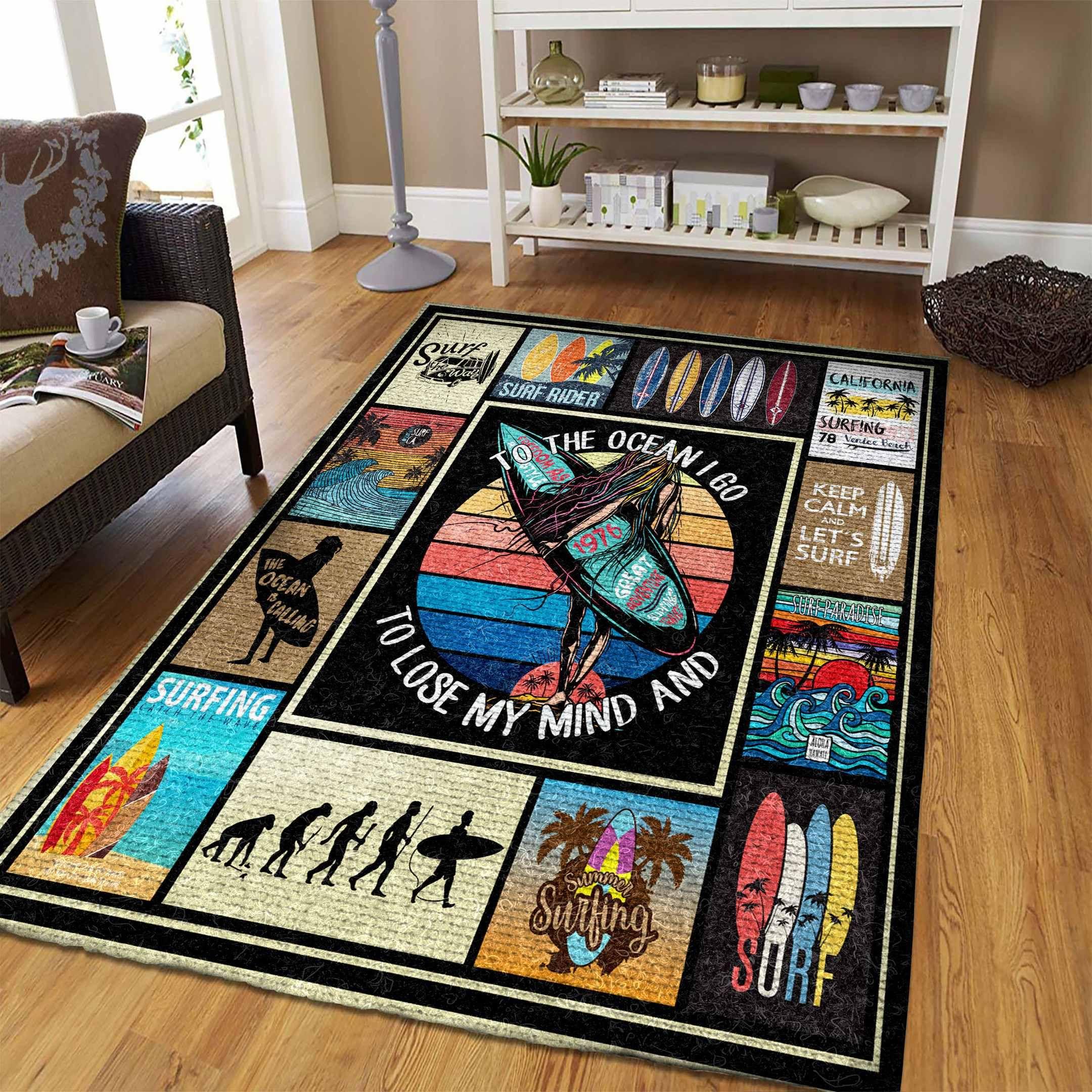 Surfing Rug - Rug, Doormat, Bath Mat