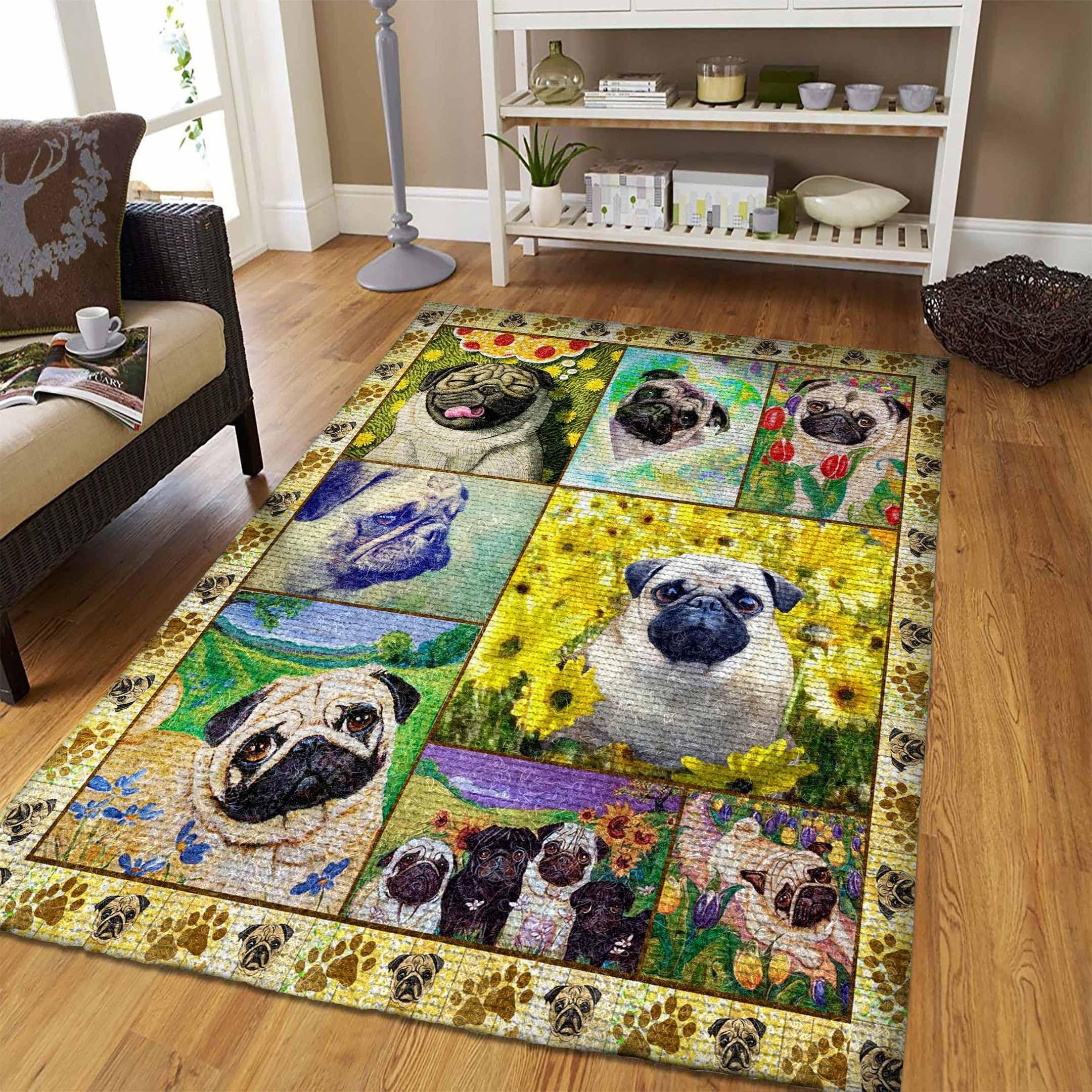 Pug - Rug, Doormat, Bath Mat