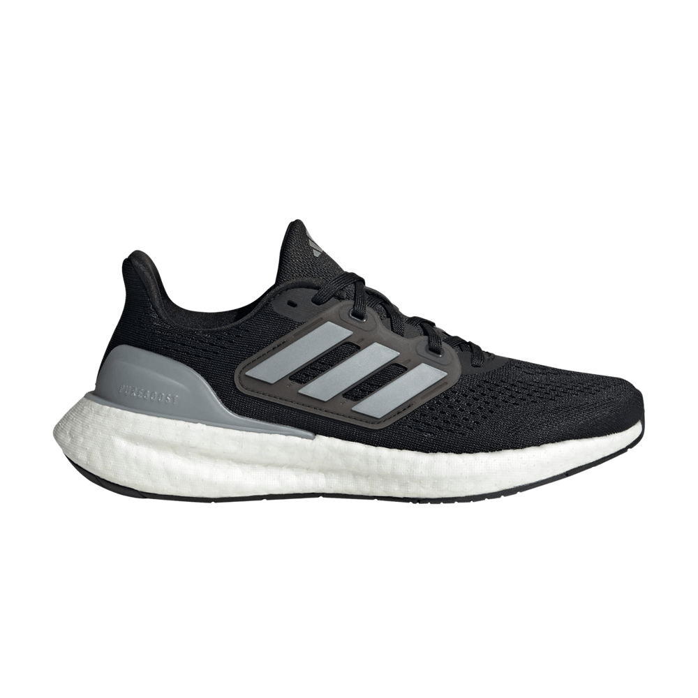 ( Women ) Adidas PureBoost 23 Wide Black Silver Metallic IF8063