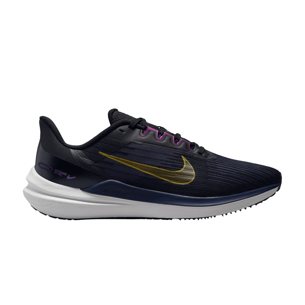 Nike Air Winflo 9 Black Gold Suede DD6203-007