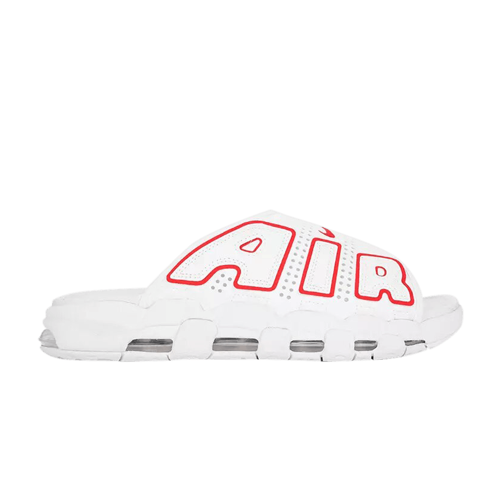 ( Women ) Nike Air More Uptempo Slide White University Red FD9885-100