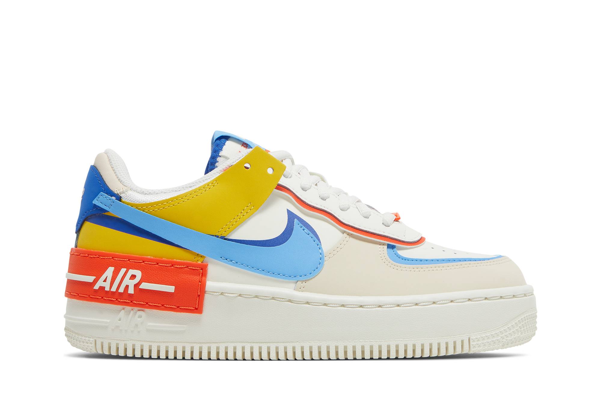 ( Women ) Nike Air Force 1 Low Shadow ‘Sail Game Royal Rush Orange University Blue’ CI0919-115