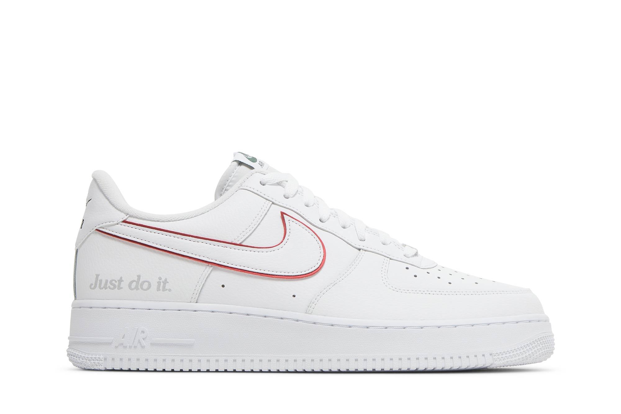 Nike Air Force 1 Low ‘Just Do It White Noble Green Metallic Silver University Red’ DQ0791-100