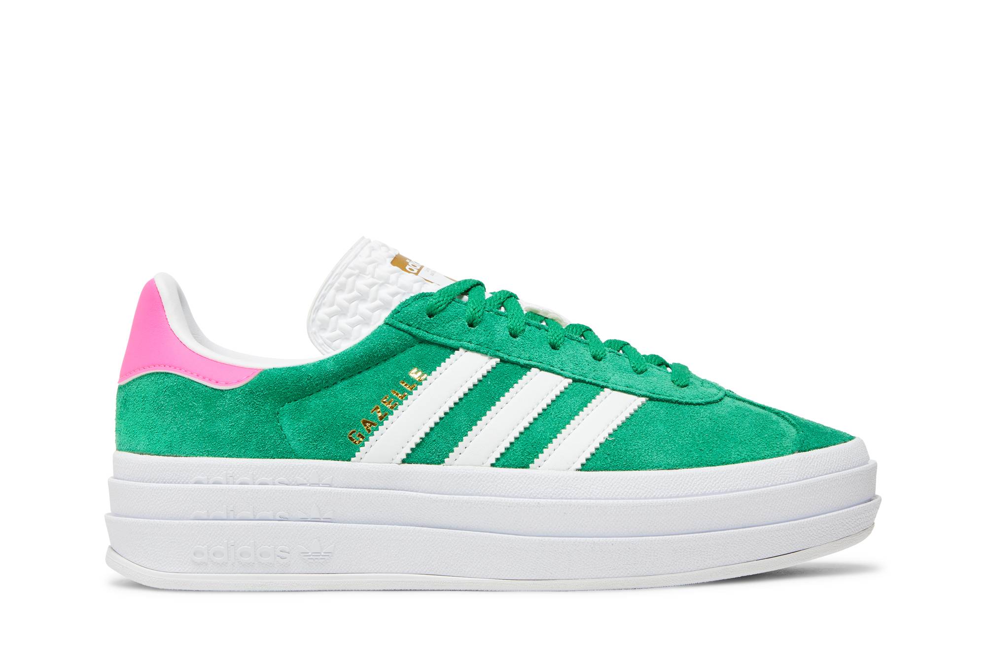 ( Women ) Adidas Gazelle Bold Green Lucid Pink IG3136