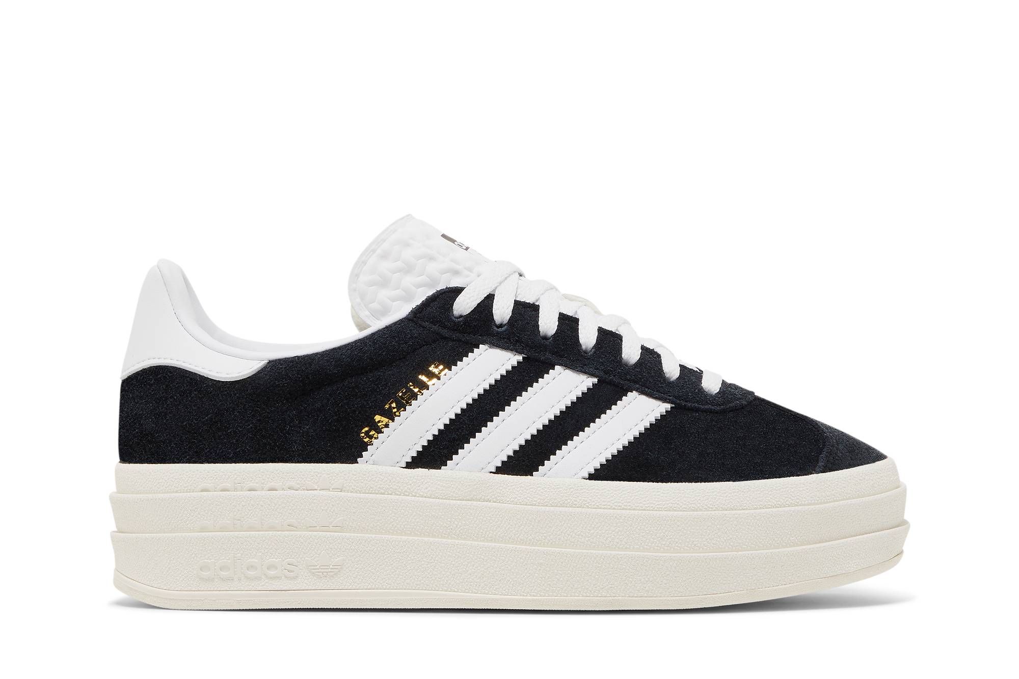 ( Women ) Adidas Gazelle Bold Black White HQ6912