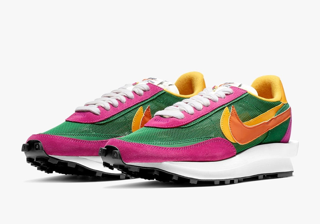 Nike LDWaffle X Sacai Green Pink