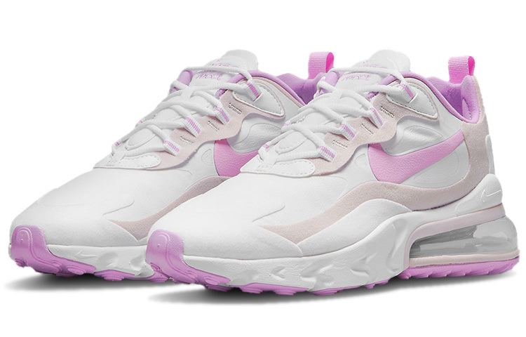 ( Women ) Nike Air Max 270 React White Fuchsia Glow Platinum Violet CZ1609-100 - Image 3